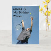 16e VERJAARDAG WENSEN Kaart (Gele Bloem)