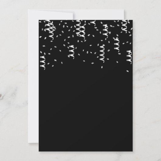 16e Verjaardag Zebra Print Ballonnen met Confetti Kaart (Achterkant)