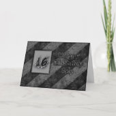 16E VERJAARDAG - ZOON - GRUNGE KAART (Voorkant)