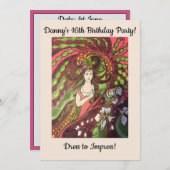 16e verjaardagsfeestje - Cool Girl Kaart (Voorkant / Achterkant)