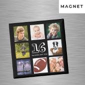 16e verjaardagsfeestje foto collage zwarte jongen magneet