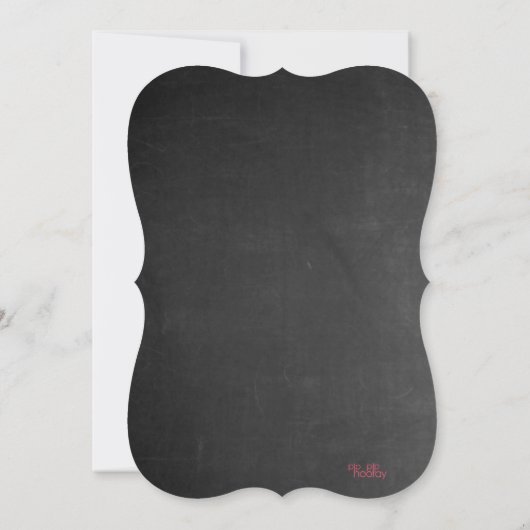 16e verjaardagsfeestje krijtbord geschilderd bloem kaart (Achterkant)