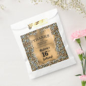 16e verjaardagsfeestje luipaard print gunsttas bedankzakje (Gezegeld)