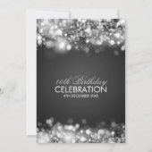 16e verjaardagsfeestje "Save The Date" zilver Kaart (Achterkant)