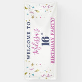 16e verjaardagsfeestje Welkom Spandoek (Verticaal)