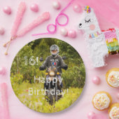 16e verjaardagsfoto jongen papieren bordje (Feest)