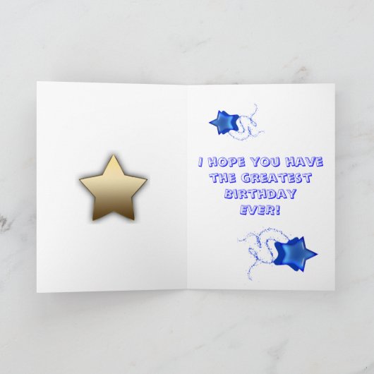16e verjaardagskaart voor Superstar Kaart (Binnen)