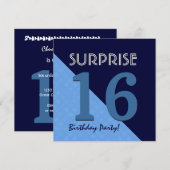 16e verrassingsdag blauw en middernacht V06C3 Kaart (Voorkant / Achterkant)