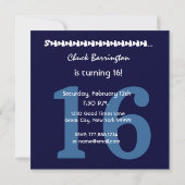 16e verrassingsdag blauw en middernacht V06C3 Kaart (Achterkant)