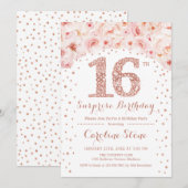 16e verrassingsverjaardagsfeestje - White Rose Gol Kaart (Voorkant / Achterkant)