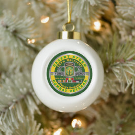 16e Veteraan van de Militaire Politiebrigade Deser Keramische Bal Ornament