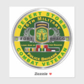 16e Veteraan van de Militaire Politiebrigade Deser Sticker (Vel)