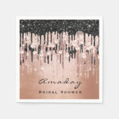 16e Vrijgezellenfeest Roos dript diamant Servet (Voorkant)