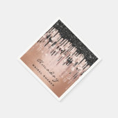 16e Vrijgezellenfeest Roos dript diamant Servet (Hoek)