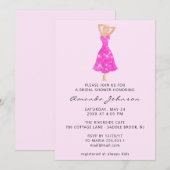 16e Vrijgezellenfeest roze dress-park Kaart (Voorkant / Achterkant)