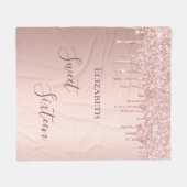 16e zestiende meisje 16 roos goudglitter fleece deken (Voorkant (Horizontaal))