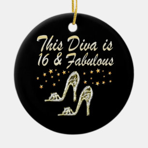 16E ZILVEREN SCHOENENKONINGIN KERAMISCH ORNAMENT