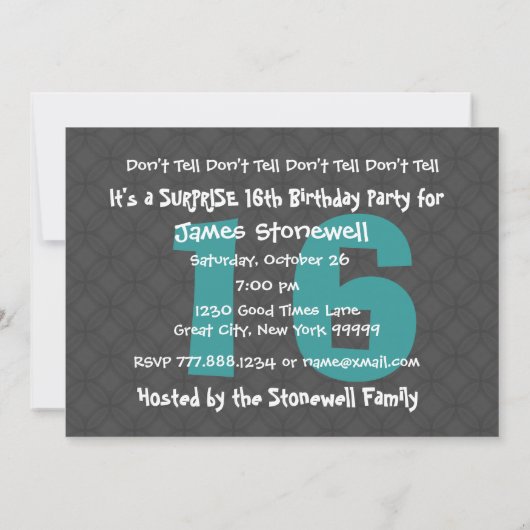 16e ZUIVERE DAG Moderne Blauwgroen Kool W481 Kaart (Achterkant)