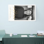 16e Zweet Zestien verjaardag Foto Gold Confetti Spandoek (Beurs)