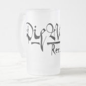 16oz Beer Mok, geglazuurd glas Matglas Bierpul (Voorkant links)