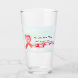 16oz Breast Cancer Aanmoedigingsglas door Zazz_it Glas