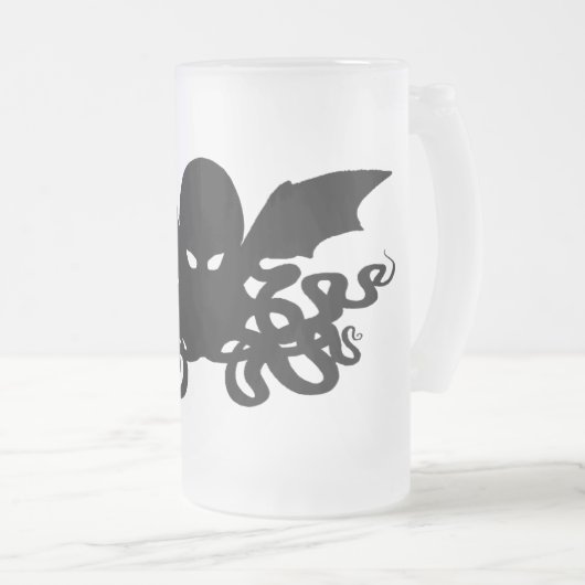 16oz Frosted Cthulhu Mok - One Ice Cold Ouder God (Voorkant rechts)