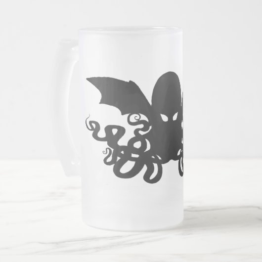 16oz Frosted Cthulhu Mok - One Ice Cold Ouder God (Voorkant links)