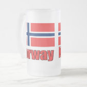 16oz Frosted Mok Norway\Flag (Voorkant links)
