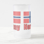 16oz Frosted Mok Norway\Flag (Center)