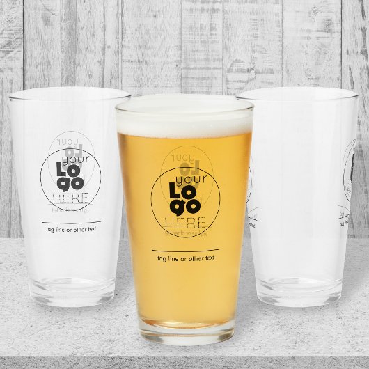16oz verfglas met op maat gedrukte zakelijke Logo Glas
