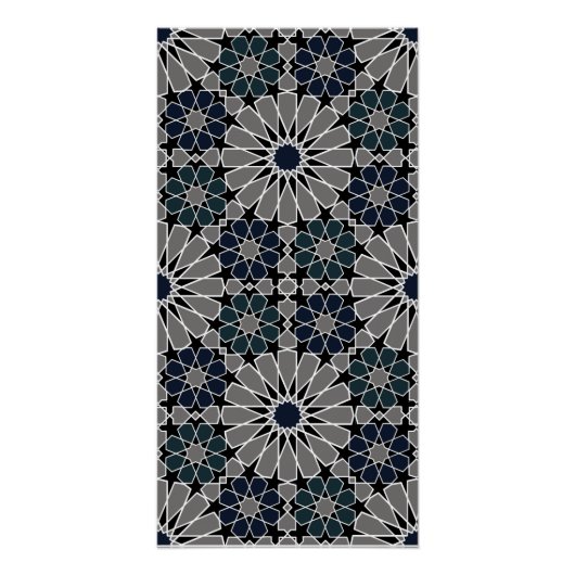 16s en 8s Rosettes Marokkaanse stijl 1 Perfect Poster (Voorkant)