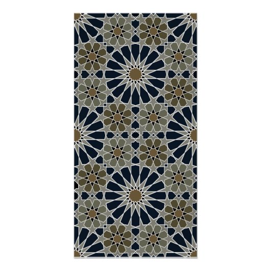 16s en 8s Rosettes Marokkaanse stijl 2 Perfect Poster (Voorkant)