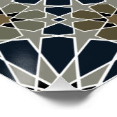 16s en 8s Rosettes Marokkaanse stijl 2 Perfect Poster (Hoek)