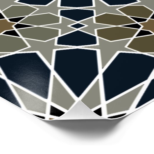 16s en 8s Rosettes Marokkaanse stijl 2 Perfect Poster (Hoek)