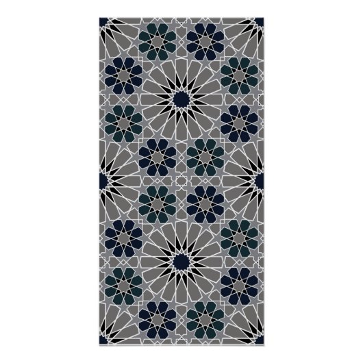 16s en 8s Rosettes Marokkaanse Stijl 3 Perfect Poster (Voorkant)