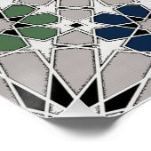 16s en 8s Rosettes Marokkaanse Stijl 4 Perfect Poster (Hoek)