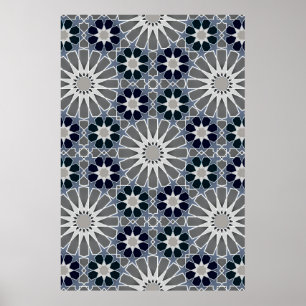 16s en 8s Rozetten Marokkaanse Stijl 1 Upscaled Poster