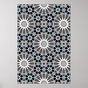 16s en 8s rozetten Marokkaanse stijl 2 Upscaled Poster