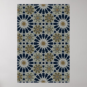 16s en 8s rozetten Marokkaanse stijl 3 Upscaled Poster