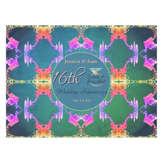 16th Anniversary Wax, Statice Flower  Tafelkleed (Voorkant (Horizontaal))