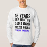 16th Birthday // Funny Boy's Birthday Countdown T-shirt<br><div class="desc">Viel iemands verjaardag met deze grappige "16 jaar Geweldige zijn" Countdown TShirt!</div>