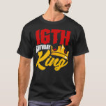 16th Birthday King Siteen 16 Years Old Crown T-shirt<br><div class="desc">16th Birthday King Siteen 16 Years Old Crown .swag, cool, funny, geek, hipster, adgpc, alcohol, kunst, cute, design, doctor who, eye, face, graphic, minimum, modern, muziekstuk, pyramid, satire, science fiction, simpel, summer, tardis, television, triangle, whiwhire te, women's, abstract, abstractie, all seeing eye, allseeingeye, ape, asian food, awesome, beer, black, boss,...</div>