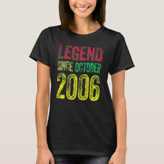 16th Birthday October Born 16 Years Legend Since 2 T-shirt