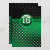 16th birthday party invitations - CUSTOMIZE Kaart (Voorkant / Achterkant)