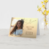 16th Birthday Photo Card Kaart (Gele Bloem)