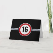 16th Birthday Speed Limit  Bedankkaart (Voorkant)