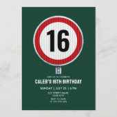16th Birthday Speed Limit Sign - ANY AGE Kaart (Voorkant)