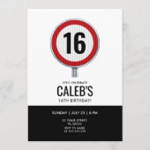 16th Birthday Speed Limit Sign - ANY AGE Kaart (Voorkant)