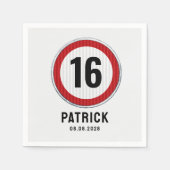 16th Birthday Speed Limit Sign - ANY AGE Servet (Voorkant)