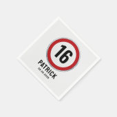 16th Birthday Speed Limit Sign - ANY AGE Servet (Hoek)